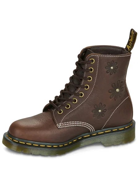 Pantofi Dr. Martens cu model floral maro