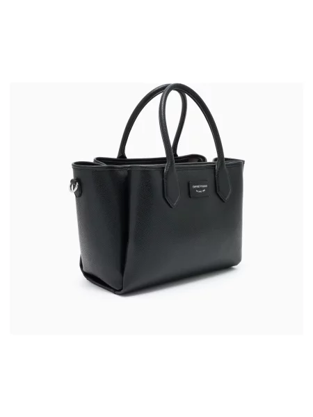 Shopperka Emporio Armani skórzana czarna