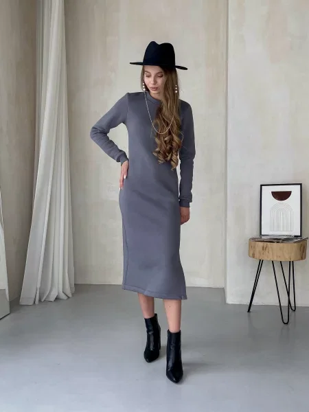 Silvio Merlini Сукня міді сірий