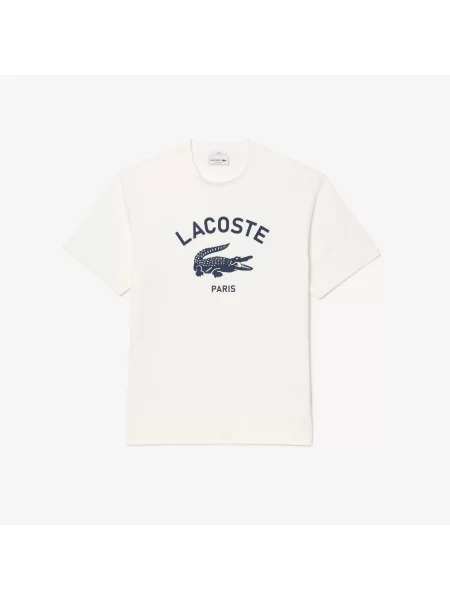 Lacoste T-Shirt Z Nadrukiem biała