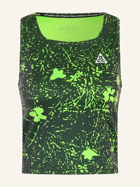 Nike Tílko Acg Solar Chase tmavě / neonově zelená