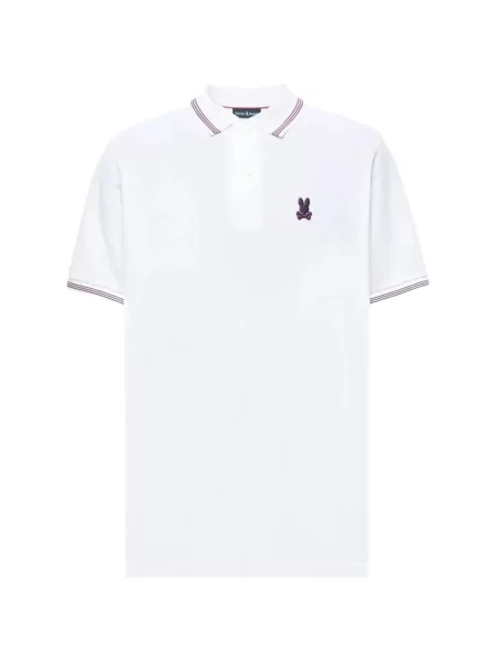 Tricou polo Psycho Bunny alb
