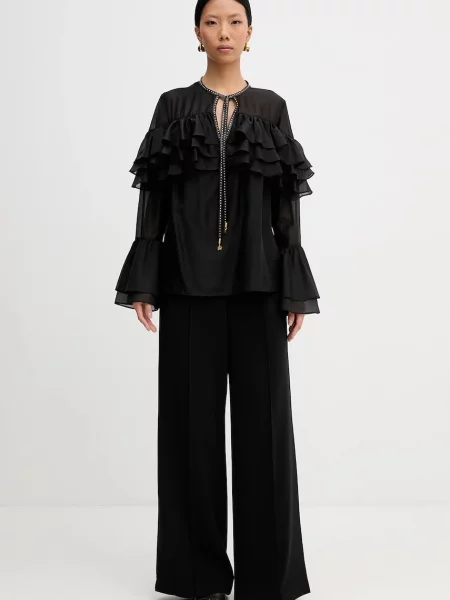 Блузка Karl Lagerfeld однотонна чорний