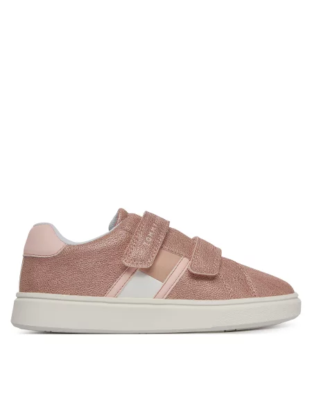Tommy Hilfiger Laisvalaikio batai Flag Low Cut Velcro S Rožinė balta