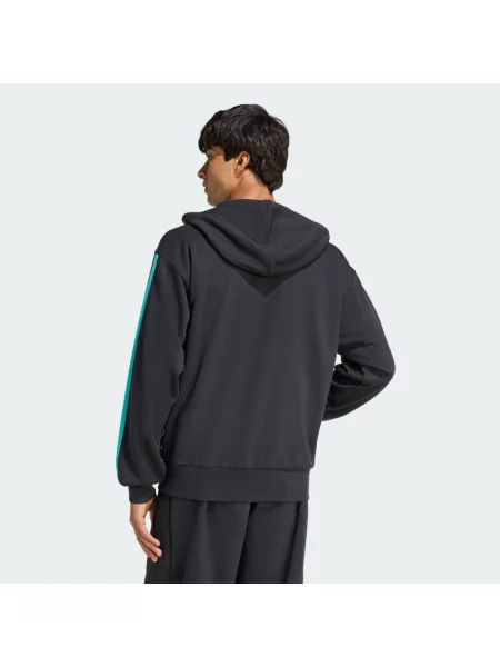 Mikina s kapucí MERCEDES AMG PETRONAS FORMULA 1 TEAM DNA FULL HOODY černá
