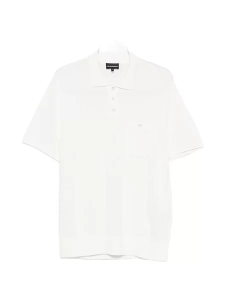 Tricou polo Emporio Armani alb