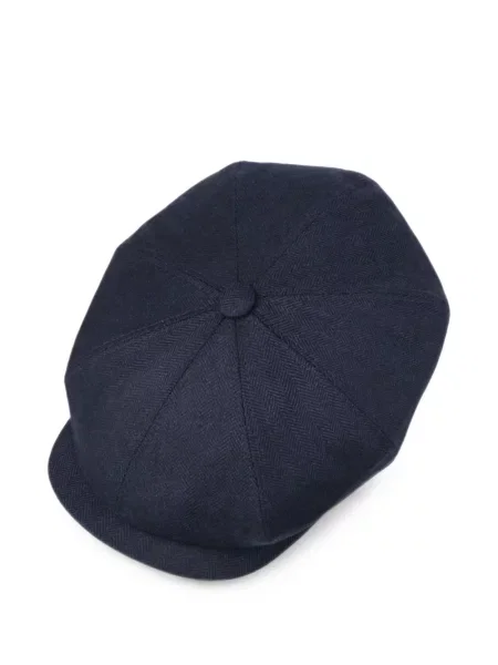 Căciulă Stetson de lână fără toc cu model herringbone albastru
