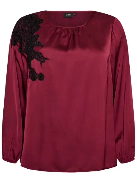 Zizzi Bluză burgundy roșu