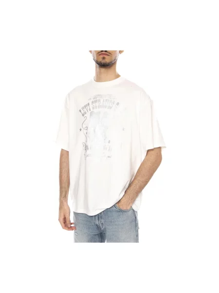 T-shirt o kroju loose fit z czystej bawełny Levi's biała