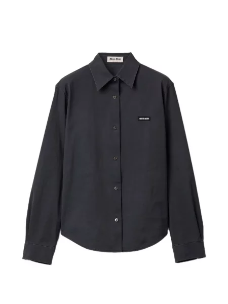 Cămașă Miu Miu din poplin negru