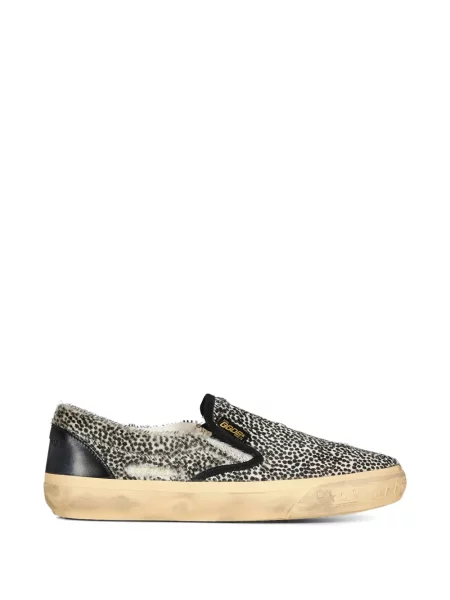 Chiloți Golden Goose cu imagine cu model leopard slip-on alb