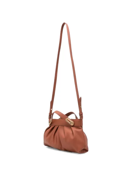 Kožni bodi Love Moschino s volanima smeđa
