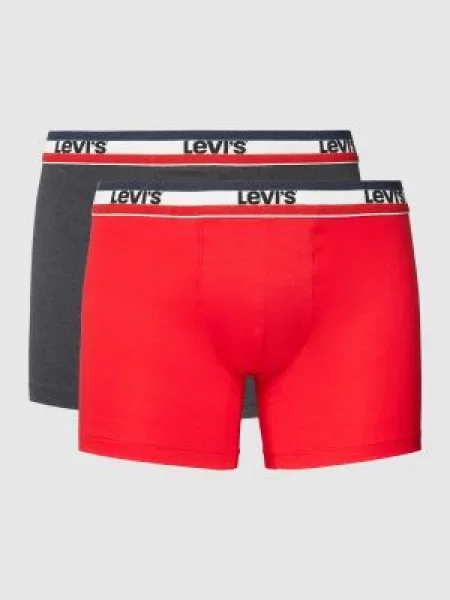 Obcisłe bokserki z elastycznym pasem z logo Levi's czerwone
