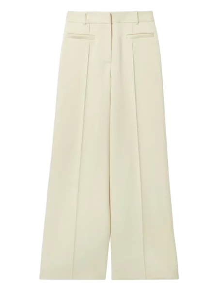 Szerokie spodnie Claudie Pierlot plisowane białe
