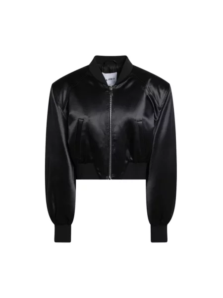 Satynowy kurtka bomber The Attico czarny