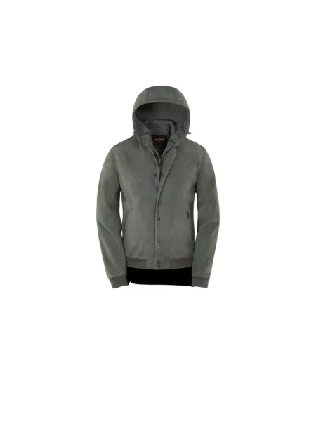 Kurtka skórzana Moorer zielona