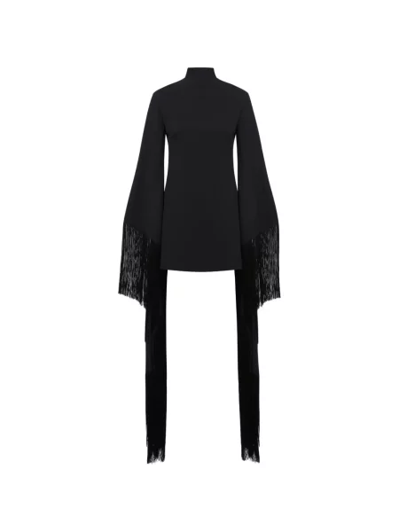 Rochie mini Taller Marmo cu franjuri negru