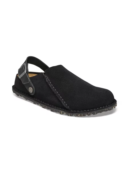 Klapki Birkenstock zamszowe czarne