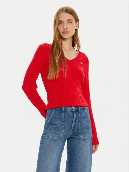 Gant Pulover Slim Fit roșu