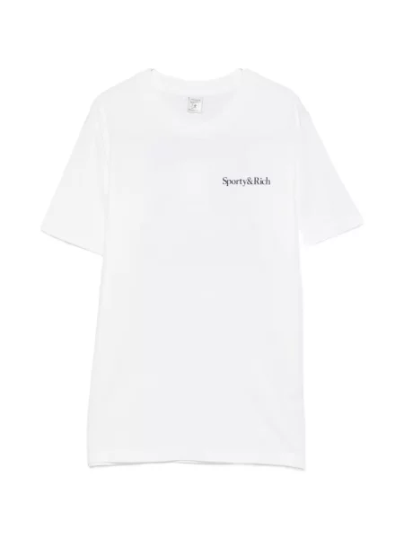 Tricou Sporty & Rich cu imagine alb