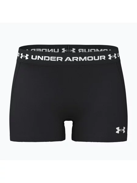 Pantaloni scurți de antrenament pentru femei Under Armour HeatGear Shorty ultimate black/white alb