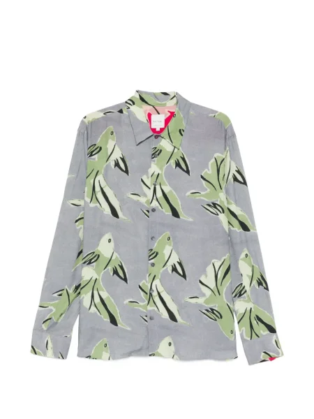 Cămașă Paul Smith cu imagine gri