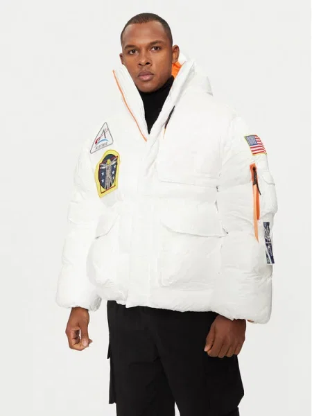 Zimní bunda Alpha Industries bílá