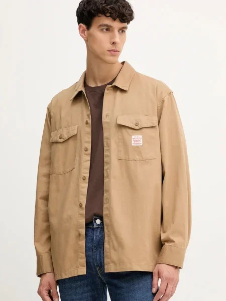 Levi's cămașă din relaxed maro