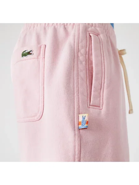 Lacoste Szorty Live Z Nadrukiem Relaxed Fit różowe