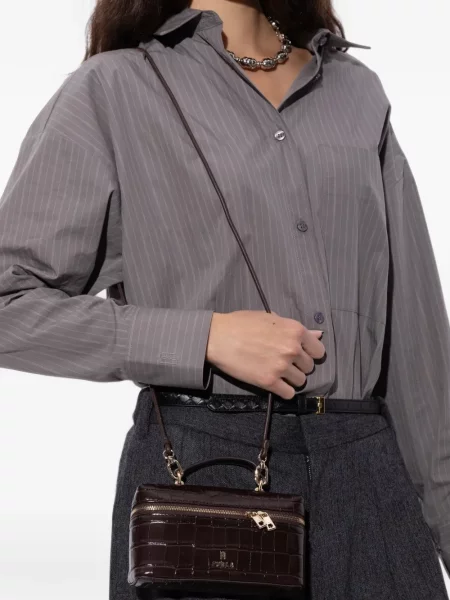 Geanta crossbody Furla din piele maro