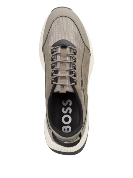 Sneakerși Boss din piele de căprioară