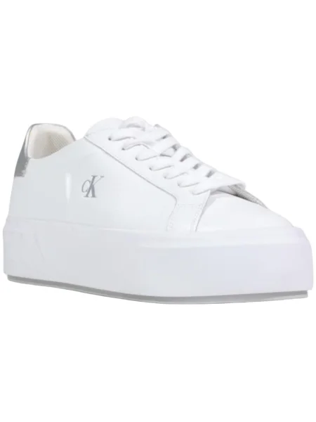 Calvin Klein Sneakers Flatform Lace Up Lth Met alb