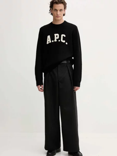 Шерстяной свитер A.p.c. черный