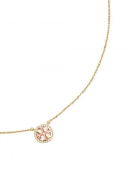 Křišťálový náhrdelník Tory Burch růžový