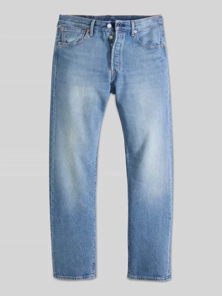 Jeans o kroju straight fit z czystej bawełny w fasonie Levi's niebieskie