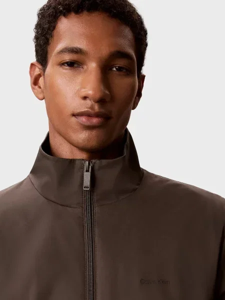 Вітровка Calvin Klein з коміром стійкою сіра