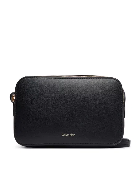 Rankinė Calvin Klein Foil Logo Elongated Camera Bag juoda