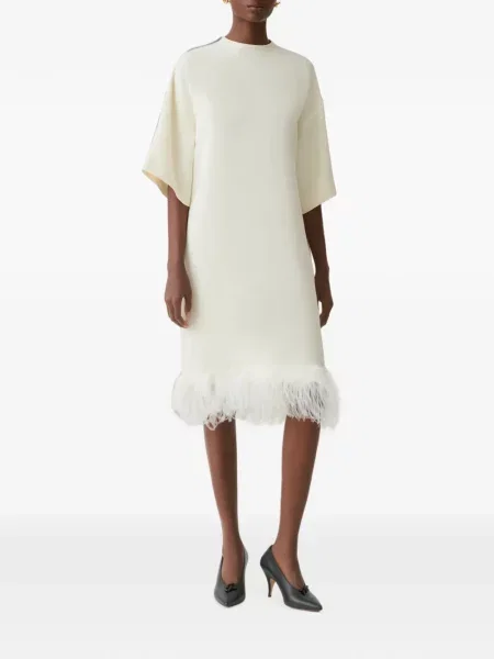 Scurt rochie midi Fabiana Filippi cu pene