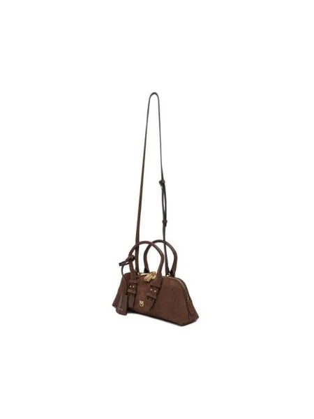 Geantă tip baghetă Pinko din piele maro