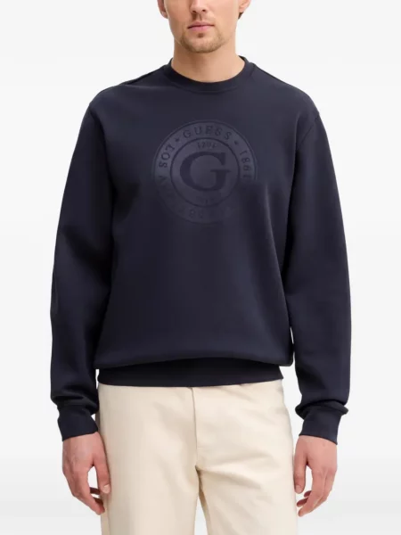 Hanorac crewneck Guess albastru