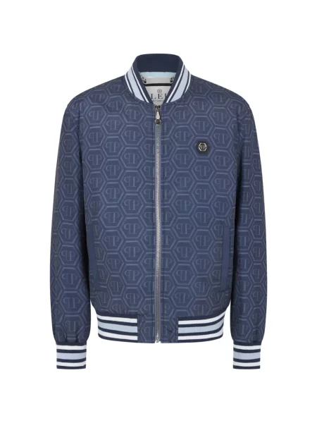 Geacă bomber Philipp Plein cu imagine albastru