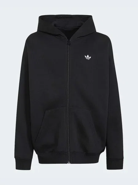 Adidas Originals кофта яка розстібається з капюшоном дитяча з бавовною