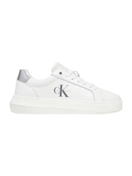 Sneakersy Calvin Klein Jeans skórzane chunky białe
