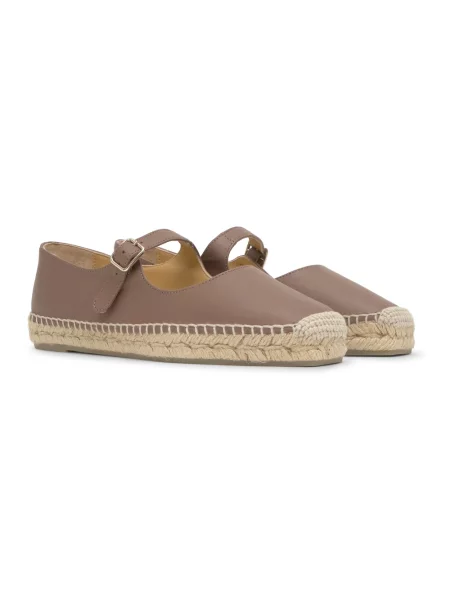 Espadryle Castaner skórzane brązowe