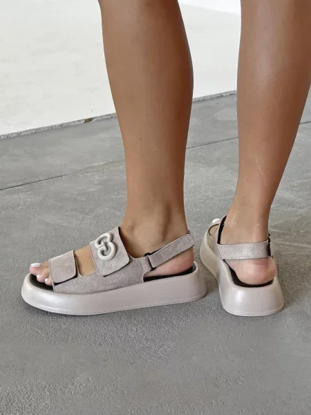 Замшеві Сандалії INNOE бежевий