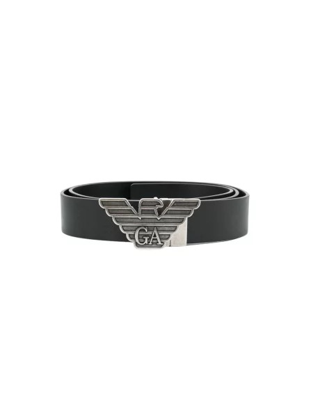 Pasek Emporio Armani z paskiem czarny