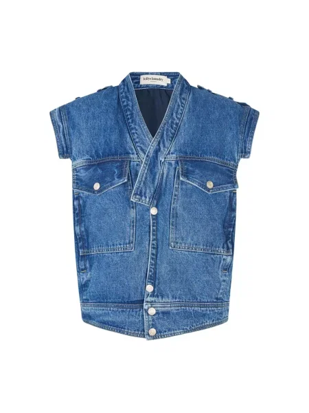 Kamizelka jeansowa Lollys Laundry niebieska