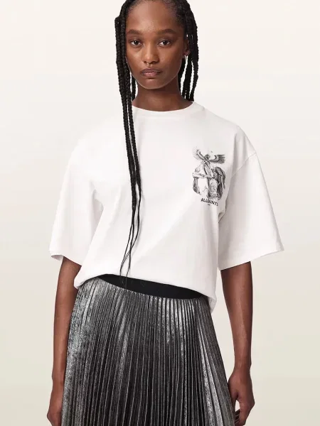 AllSaints oversize tričko dámske SERAPH AMELIE SS biela
