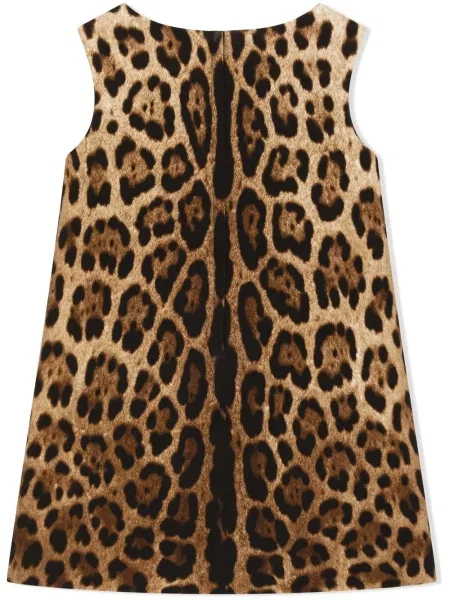 Dětské midi šaty Dolce & Gabbana hnědé