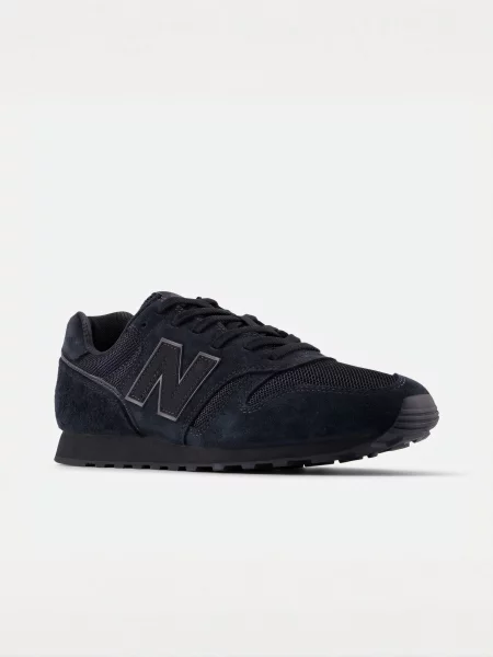 Замшевые повседневные кроссовки New Balance 373 черные